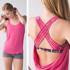 LULULEMON - Wild Tank Heathered Bon Bon / So Fly Butterfly Angel Wing / Bo…